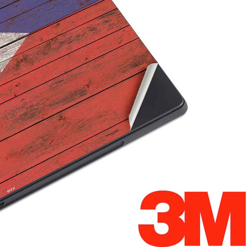 Philippines Flag Dark Wood Surface Pro 7 Skin